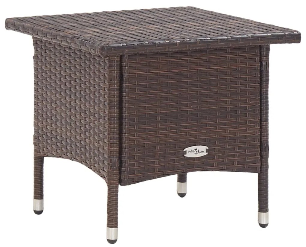 vidaXL Mesa de centro 50x50x47 cm vime PE castanho