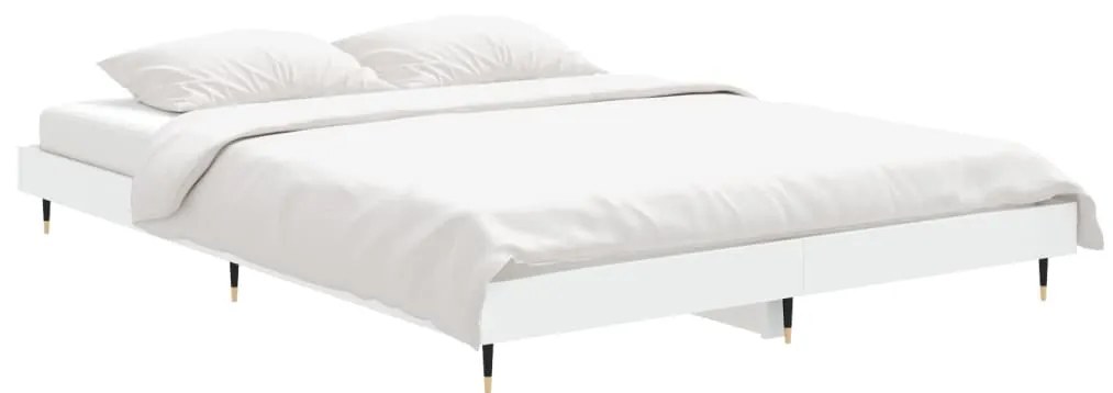 Estrutura de cama 135x190 cm derivados de madeira branco