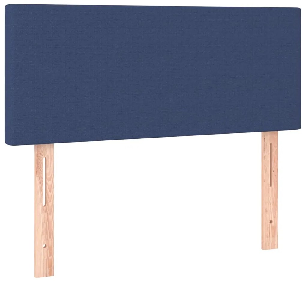 Cabeceira de cama c/ luzes LED tecido 80x5x78/88 cm azul