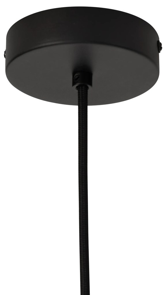 Candeeiro Pendente Japandi Preto com Bambu - Kea