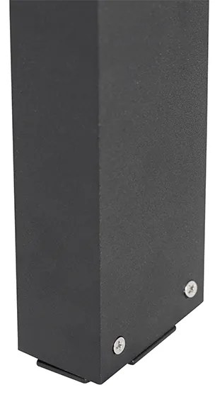 Candeeiro de pé exterior moderno preto com LED 80 cm IP44 - Esmee Moderno