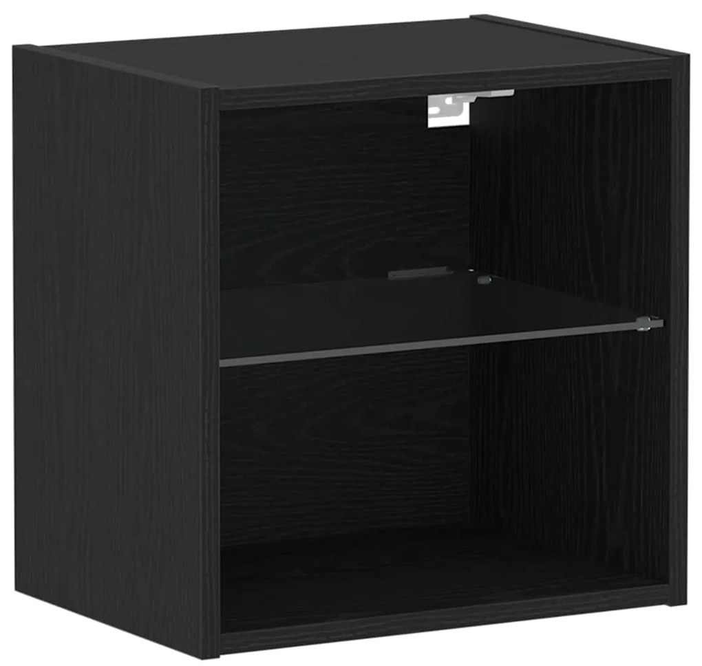 Prateleira Flutuante vidaXL Carvalho Preto 40x28,5x40 cm Madeira Engen