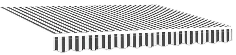 Toldo retrátil 3x2,5 m tecido e alumínio antracite e branco