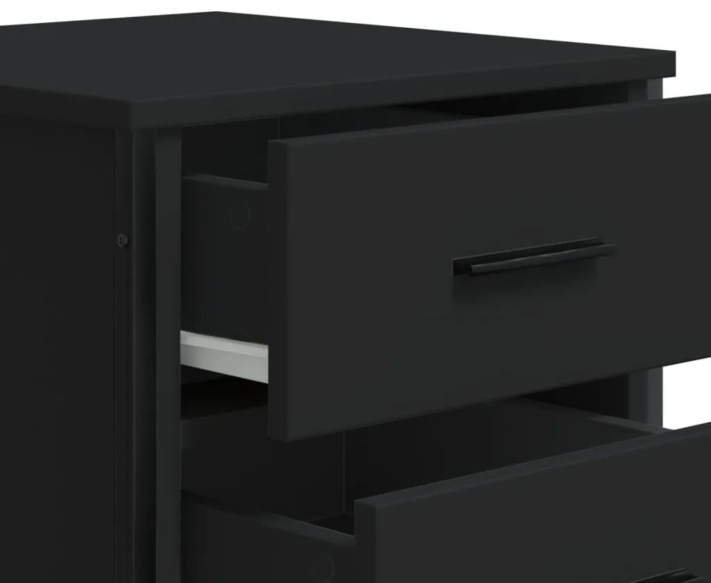 Mesa de cabeceira 40x41x60 cm derivados de madeira preto