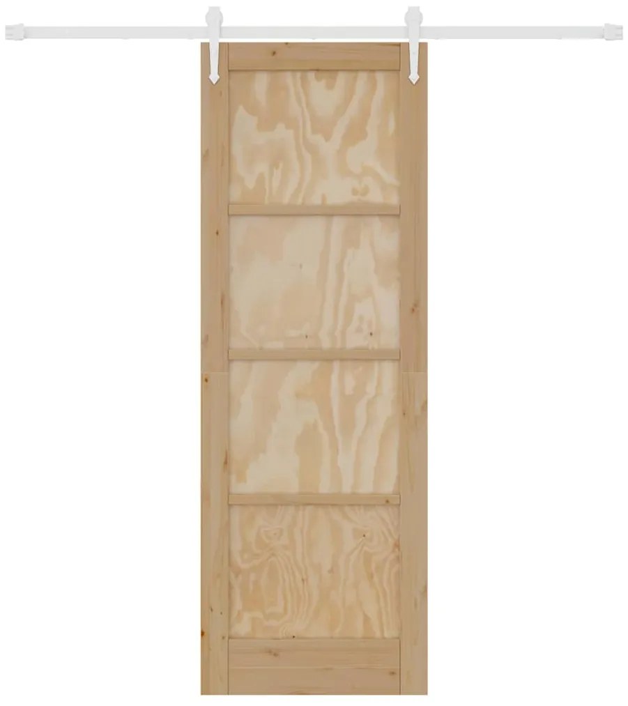 Porta Deslizante vidaXL com Conjunto de Hardware 73,5x211 cm Madeira M