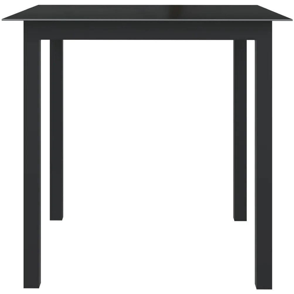 5 pcs conjunto de jantar para jardim alumínio antracite