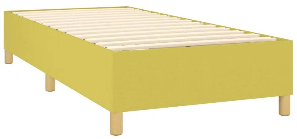 Estrutura de cama sem colchão 100x200 cm tecido verde