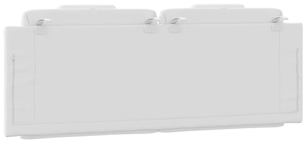 Almofadão de cabeceira 120 cm couro artificial branco