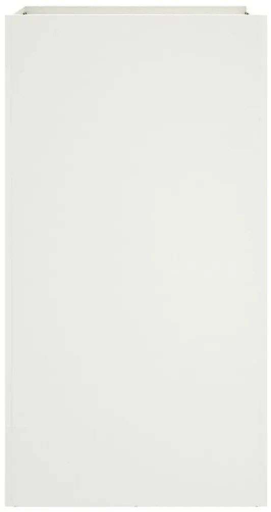 Vaso/floreira 42x38x75 cm aço branco