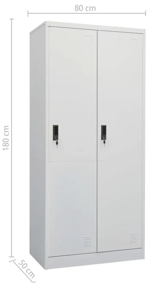 Roupeiro 80x50x180 cm aço cinzento-claro