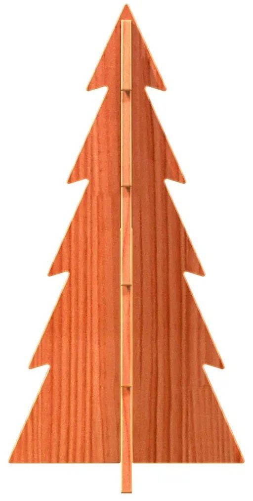 Árvore Natal decorativa 59,5 cm pinho maciço castanho-mel