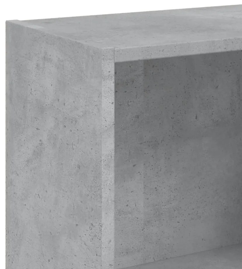 Estante 3 pratele. 40x24x109cm madeira processada cinza cimento