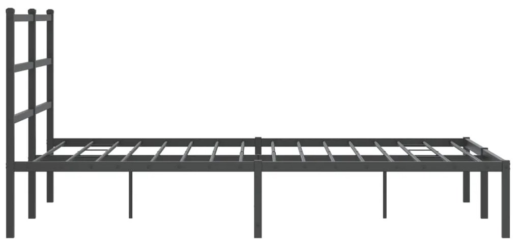 Estrutura de cama com cabeceira 140x200 cm metal preto