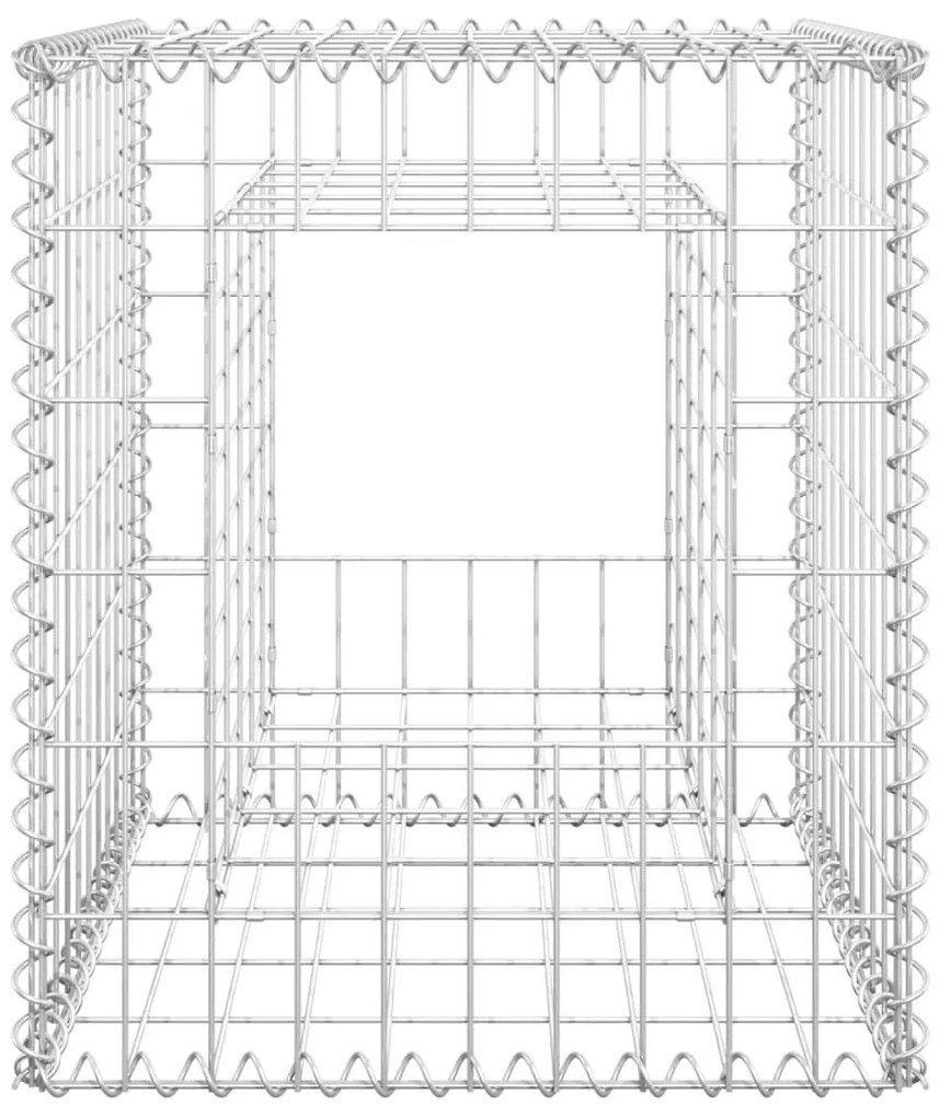 Postes/cestos gabião 2 pcs 50x50x60 cm ferro