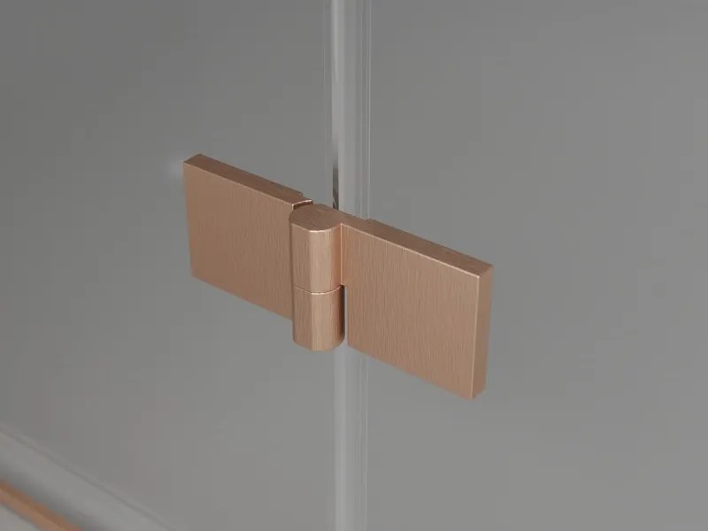 Mexen Lunar-F Duo cabine de duche dobrável 100 x 80 cm, transparente, cobre escovado - 836-100L-080P-65-00