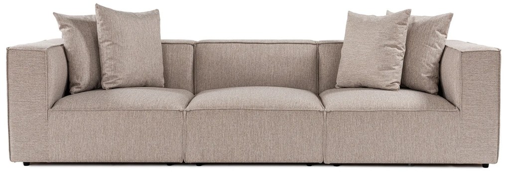 Sofá de 3 Lugares Sora – Bege Areia – 270 cm x 65 cm x 95 cm