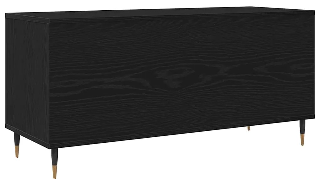 Armário de Gravação vidaXL Preto Carvalho 100x38x48 cm Madeira de Enge