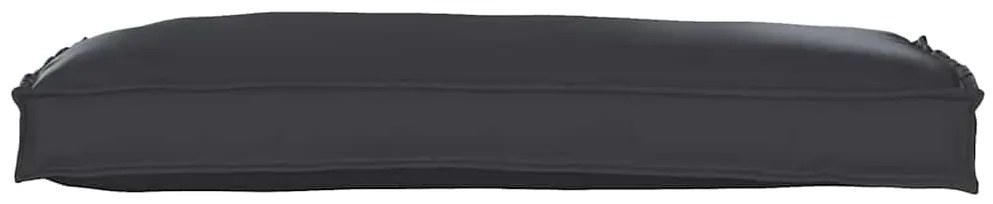 Almofadas de Palete para Banco - 2 pcs - Preto - 100x40x8 cm - Tecido