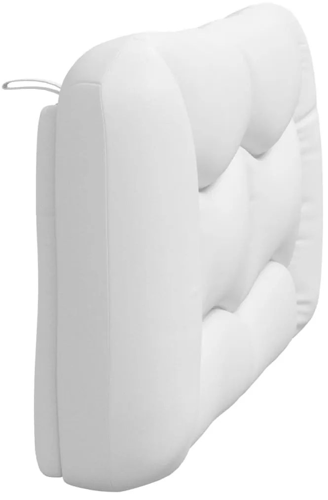 Almofadão de cabeceira 140 cm couro artificial branco