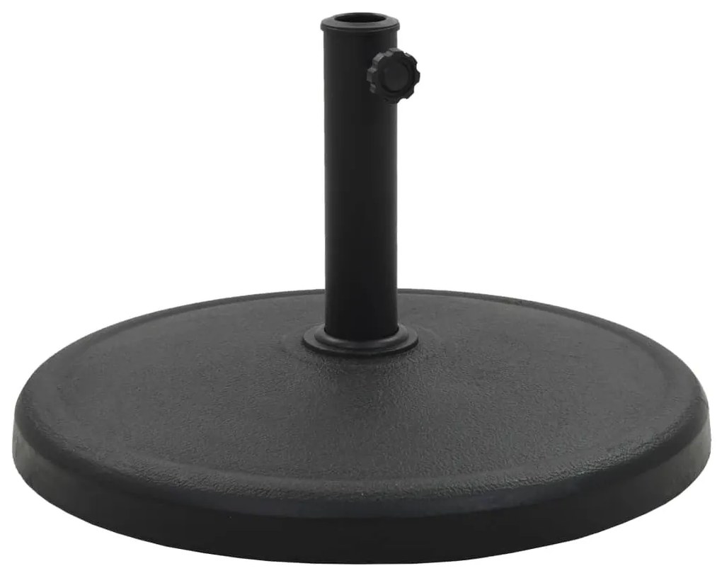 vidaXL Base de guarda-sol redonda poliresina 19 kg preto