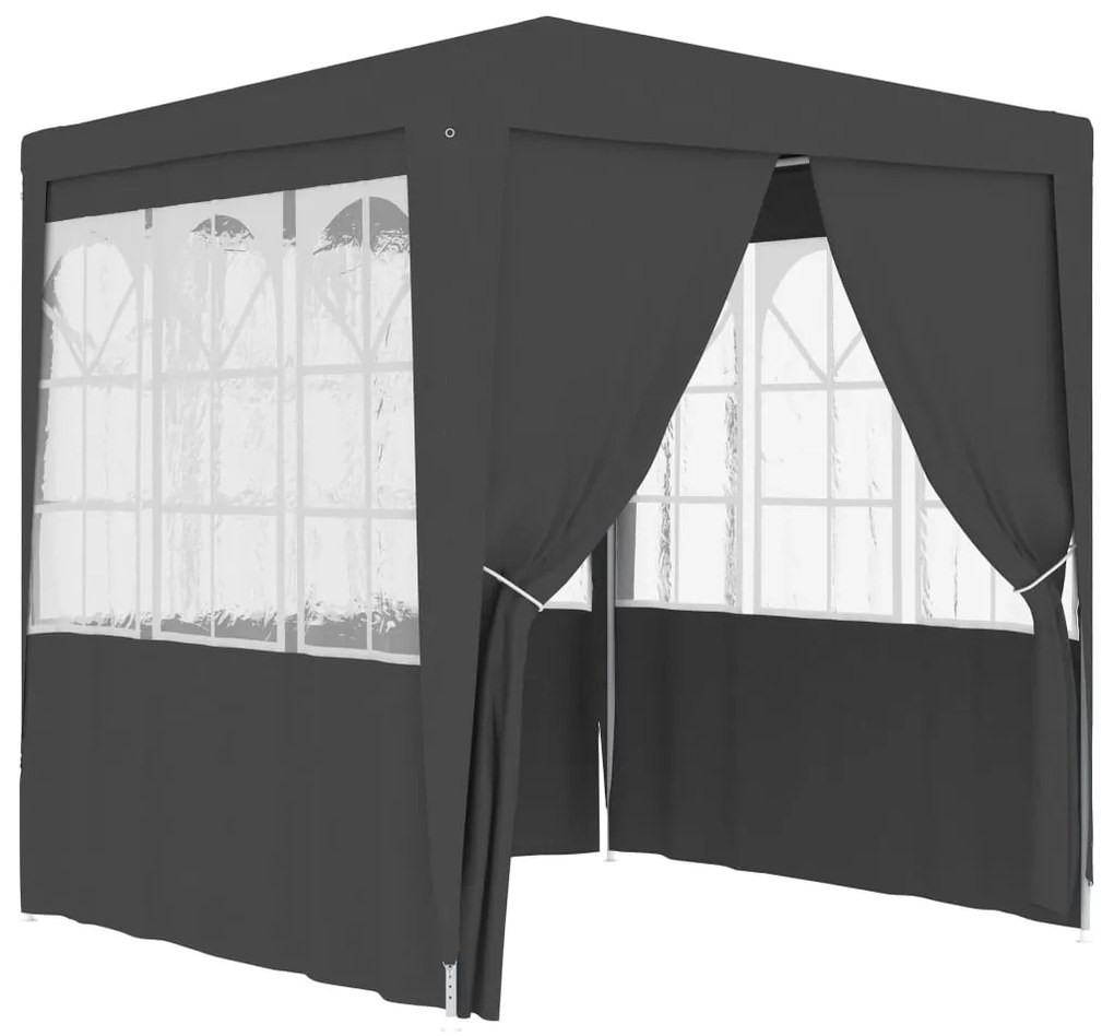 48533 vidaXL Tenda festas com paredes laterais 2,5x2,5m 90g/m² antracite