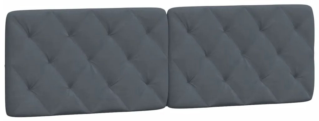 Estrutura de cama c/ luzes LED 160x200cm veludo cinzento-escuro