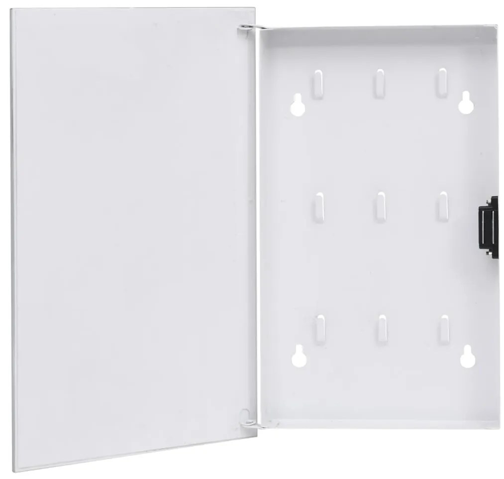 Chaveiro com quadro magnético 30x20x4 cm branco