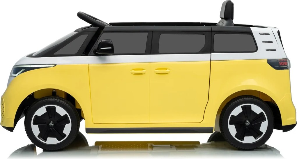 Carro elétrico para Crianças 12V Volkswagen ID BUZZ, Rodas Espuma EVA, assento couro ecológico Amarela