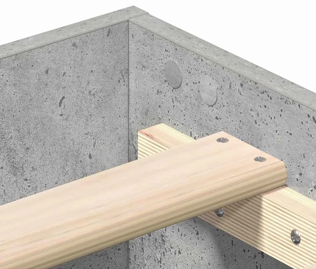 Cama vidaXL 120x190 cm Cinza Concreto em Madeira de Engenharia