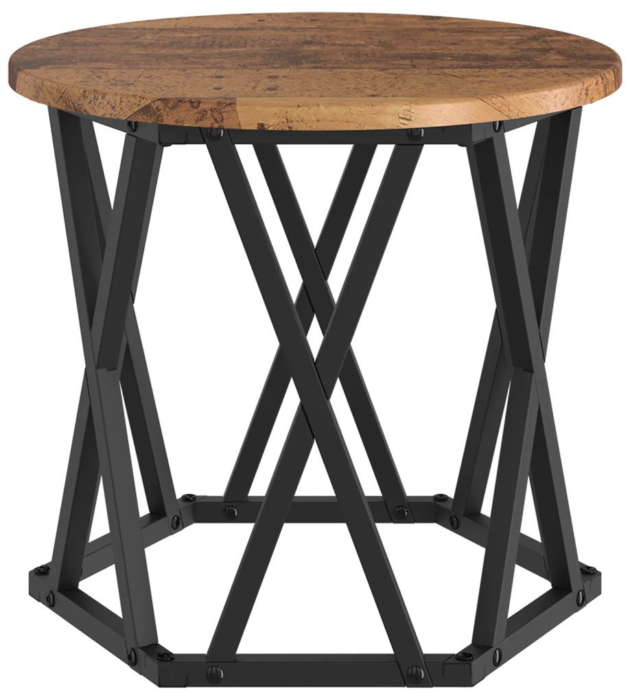 Mesas Laterais Empilháveis vidaXL 3 pcs Madeira Velha em Madeira de En