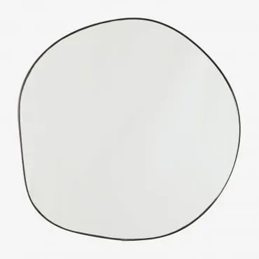 Espelho De Parede Irregular 60x60 Cm Rasmus Preto - Sklum