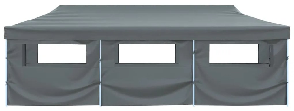 Tenda para festas pop-up dobrável c/ 8 paredes 870x291x315 cm antracit