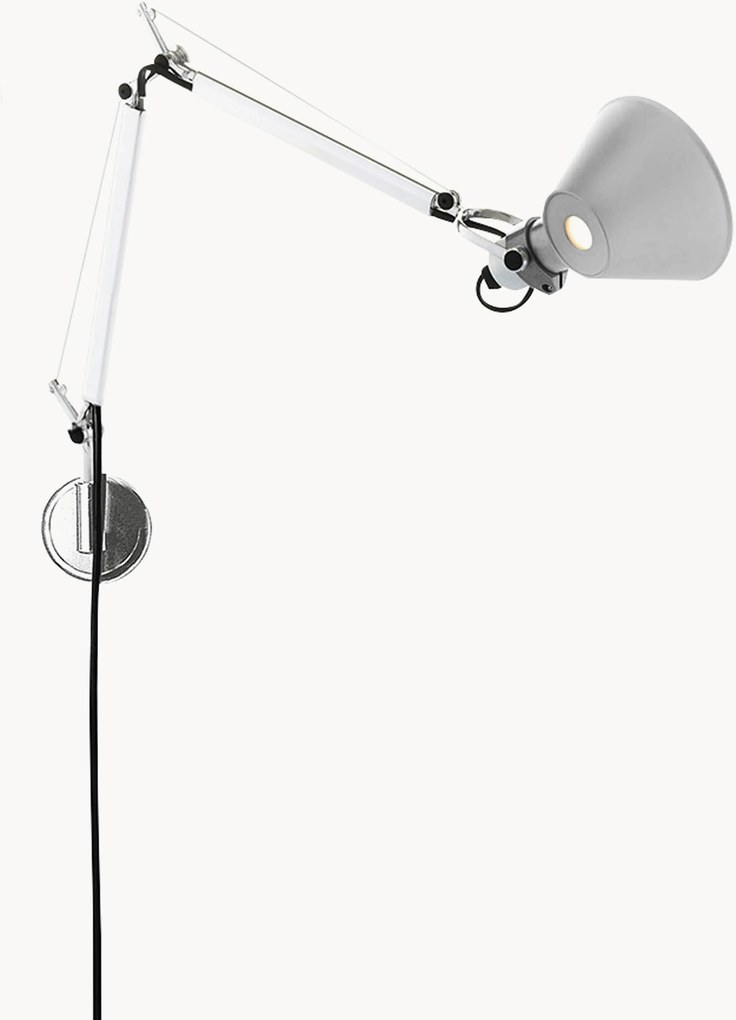 Candeeiro de parede grande regulável com ficha Tolomeo Micro