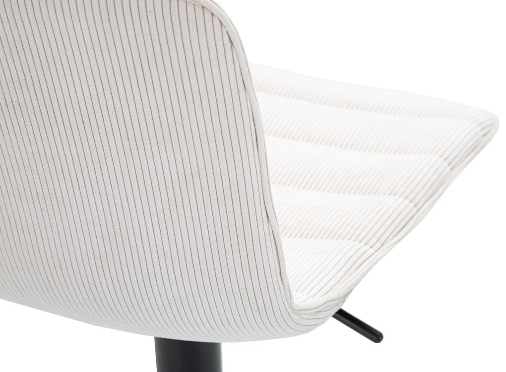 CONJUNTO 2 BANCOS DE BAR COM ELEVAÇÃO ALTA 43X49,5X85,5-107 (ASSENTO CM 61-82,5 CM) BRANCO