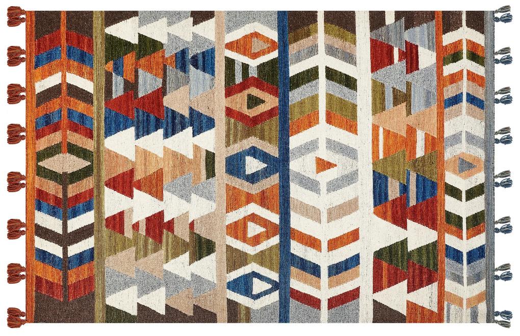 Tapete Kilim em lã multicolor 200 x 300 cm KAGHSI Beliani