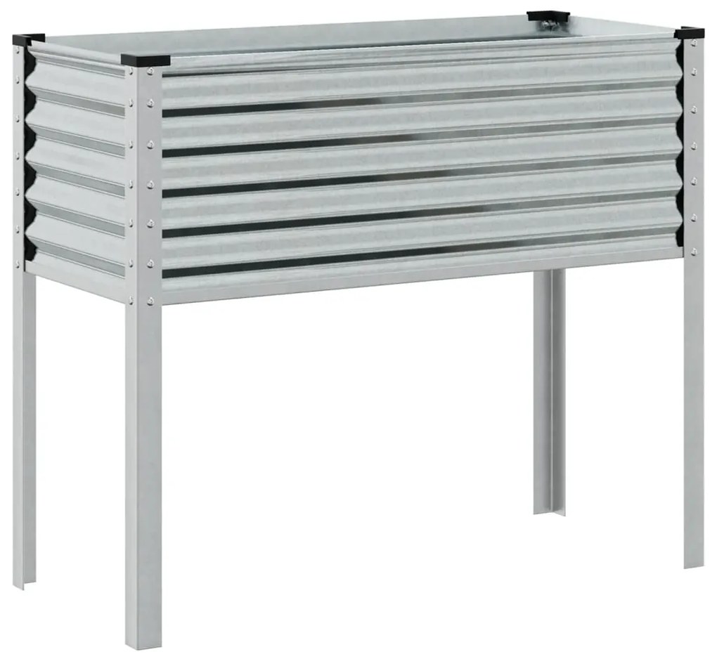 Vaso/floreira de jardim 100x41x90 cm aço galvanizado