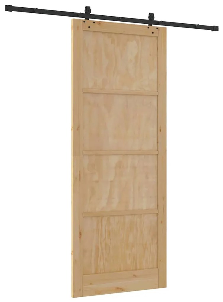 Porta Deslizante com Conjunto de Ferragens 'ORKDAL'Madeira de Pinheiro