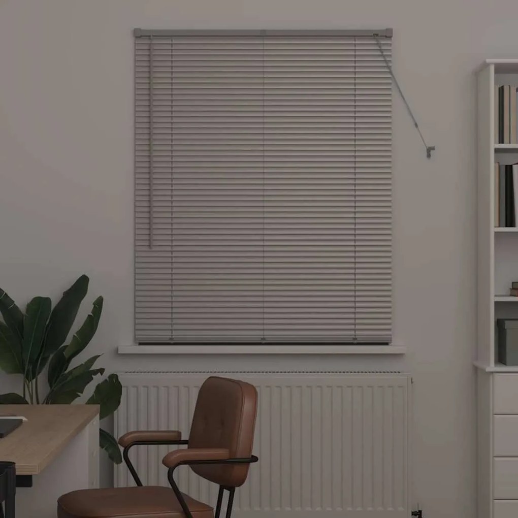 Persiana de Janela com cortinas Outros Manual Prata 100 x 175 cm Alumí