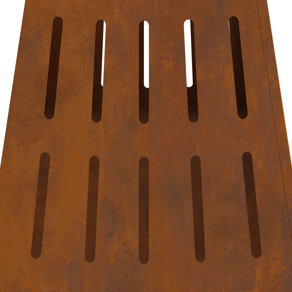 Fogueira Quadrada vidaXL 50x50x70 cm em Aço Envelhecido