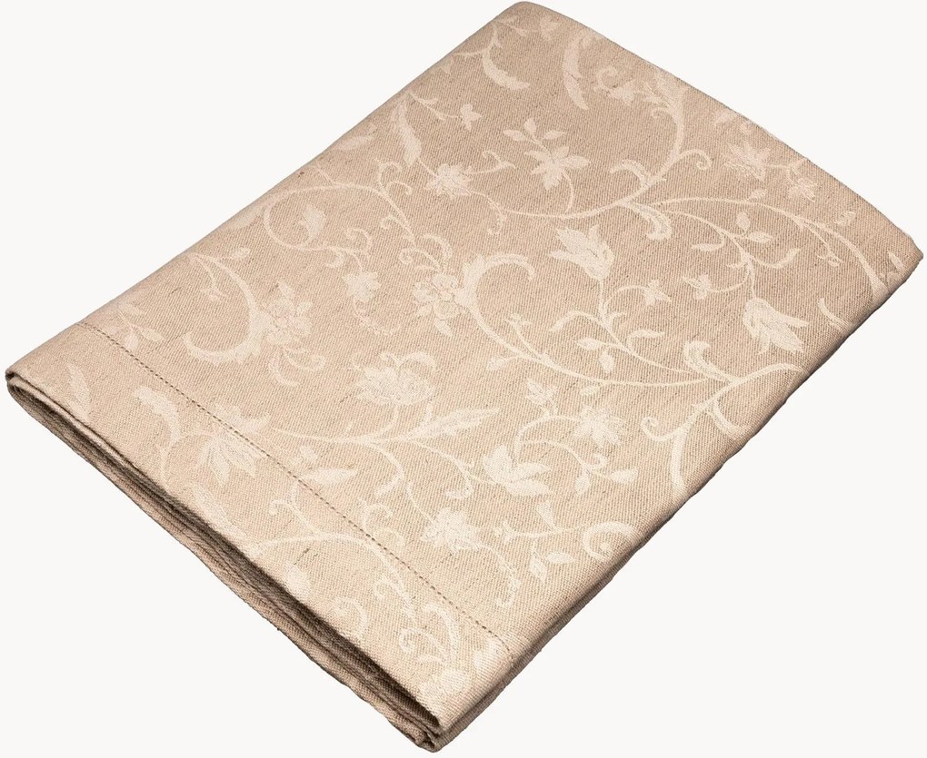 Toalha de mesa em linho com bainha ajour em jacquard Minija