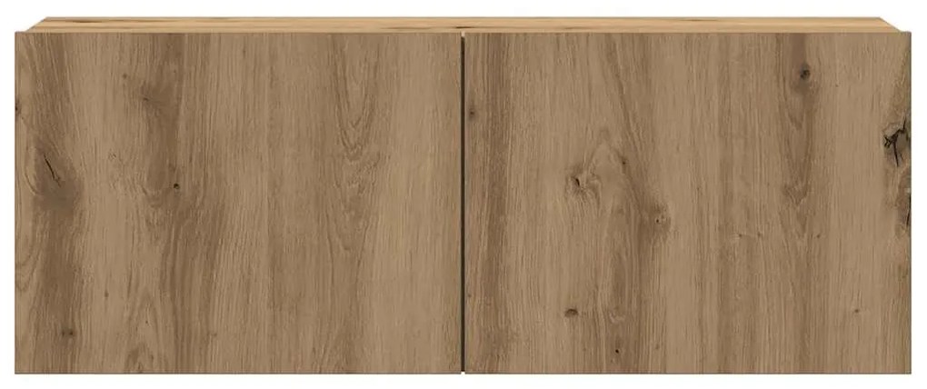 Conjunto de armário TV parede 8 pcs madeira carvalho artisiano