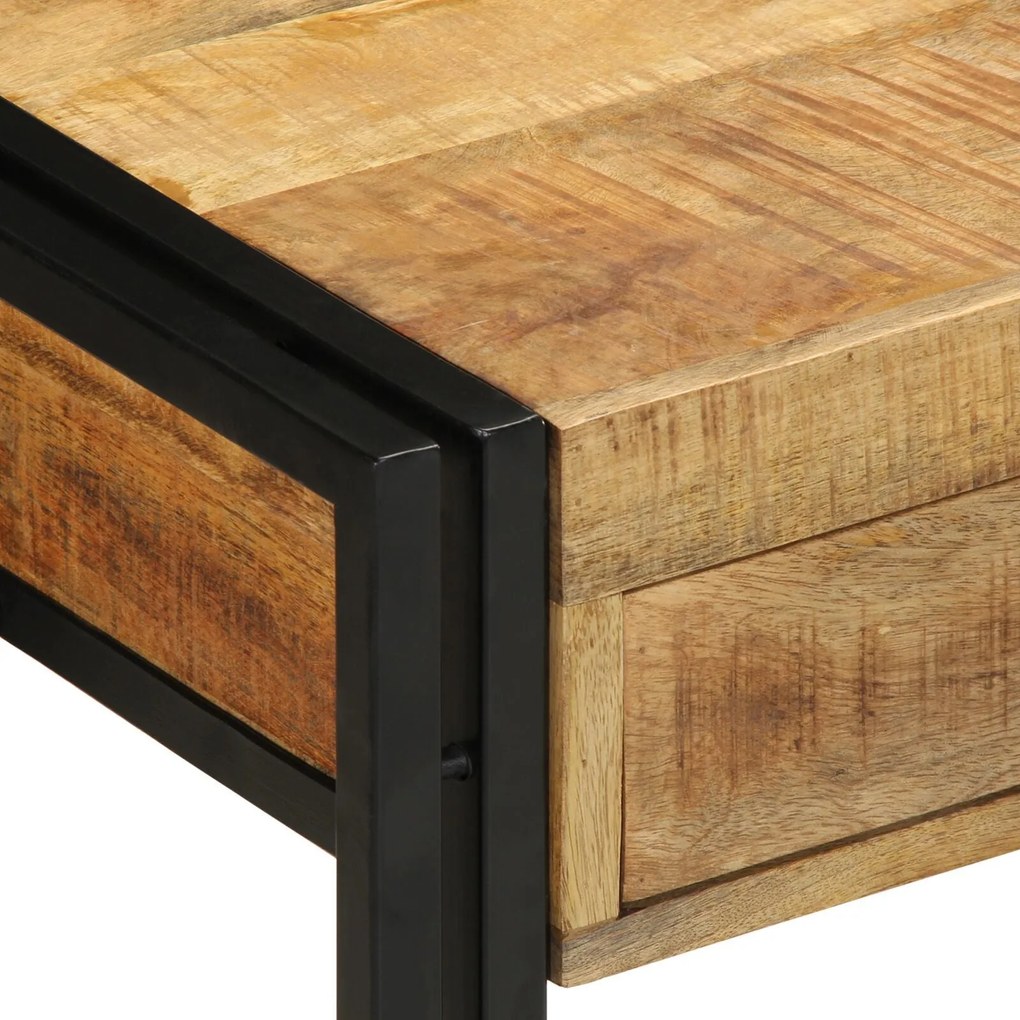 Mesa Console vidaXL 90x33x75 cm Madeira de Mangueira Sólida e Rústica