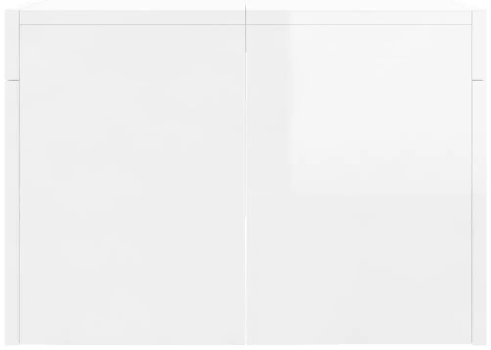 Mesa de centro 102x50x36 cm madeira processada branco brilhante
