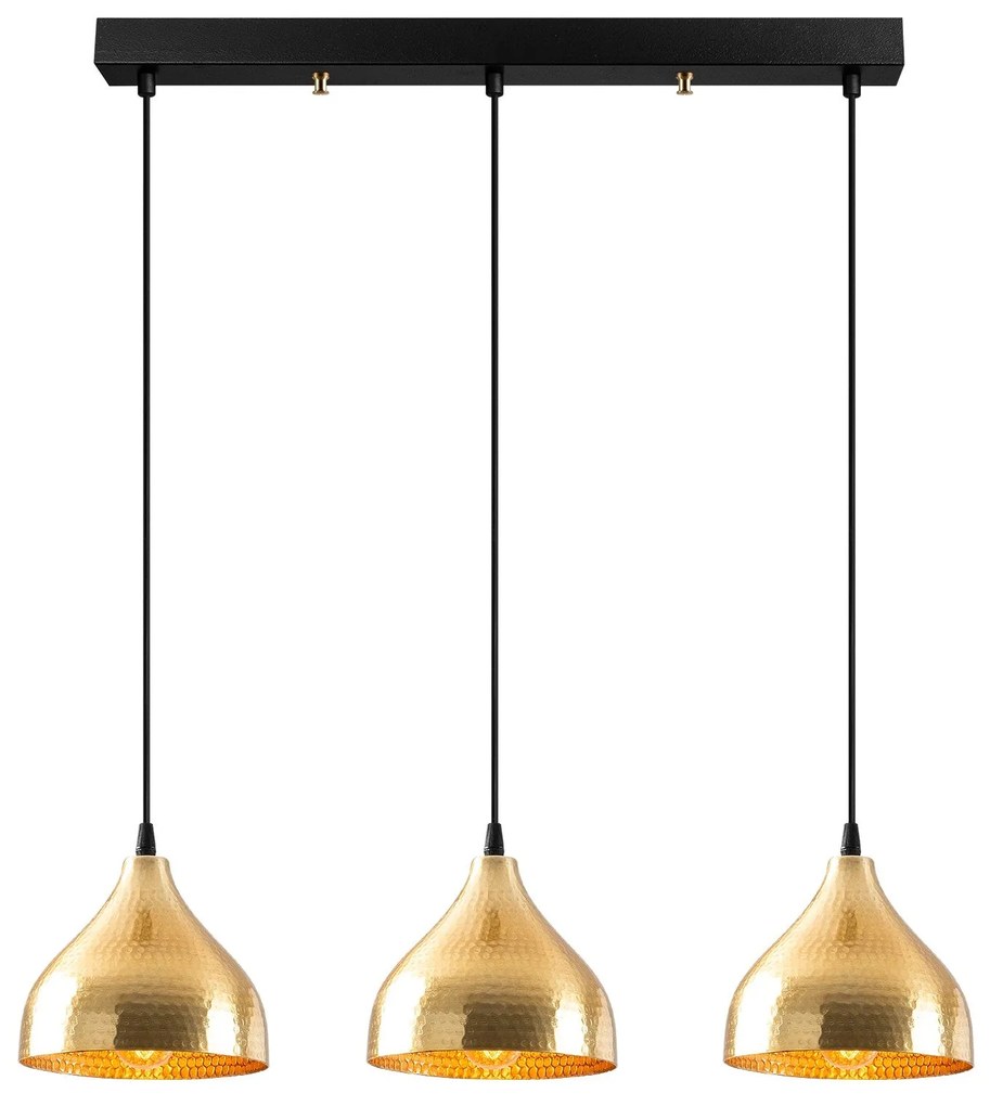 Candeeiro Suspenso Tattoo – Dourado – 68 x 18 cm