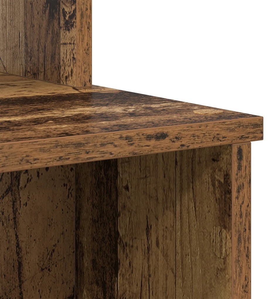 Mesa com Armazenamento Madeira Envelhecida 120.5x44x88.5 cm Derivados
