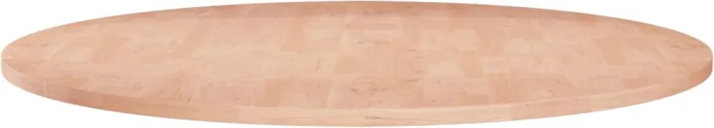 vidaXL Tampo de mesa redondo Ø60x1,5 cm carvalho maciço não tratado