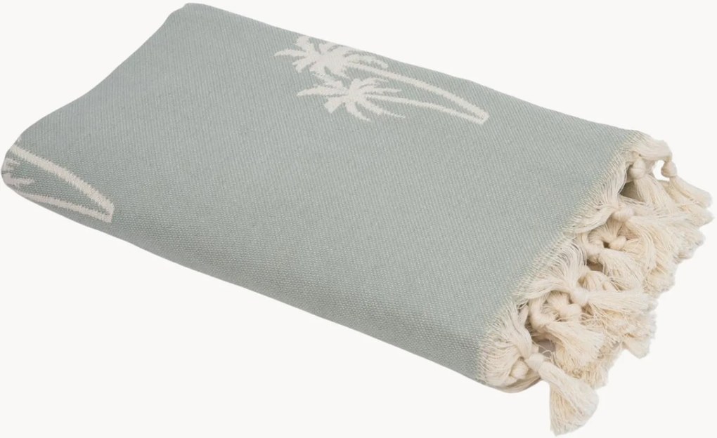 Toalha hammam em jacquard de algodão Palmier