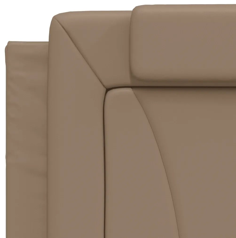 Almofadão de cabeceira 100 cm couro artificial cappuccino