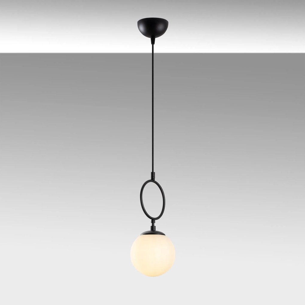 Candeeiro de Teto Ring – Preto – 15 cm x 127 cm