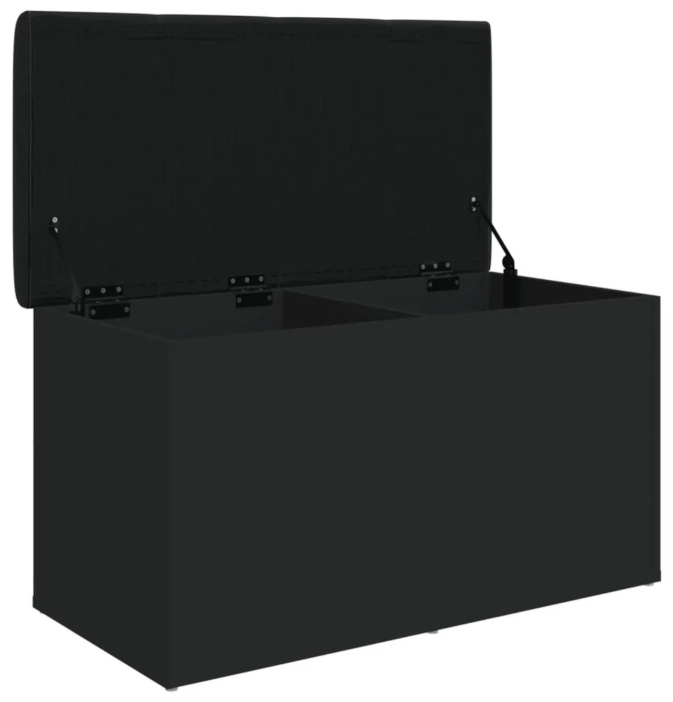 Banco de arrumação 82x42x45 cm derivados de madeira preto